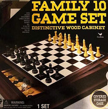 Load image into Gallery viewer, Family 10-in-1 Game Set by Cardinal - All Included in an Elegant Wooden Case!
