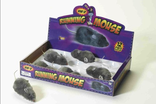 Wind Up Furry Gray Mouse - Startle That Special Person With This Fake Mouse!