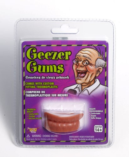 Geezer Gums - Fake Reusable - Look Toothless! - Great Theatrical Makeup Prop