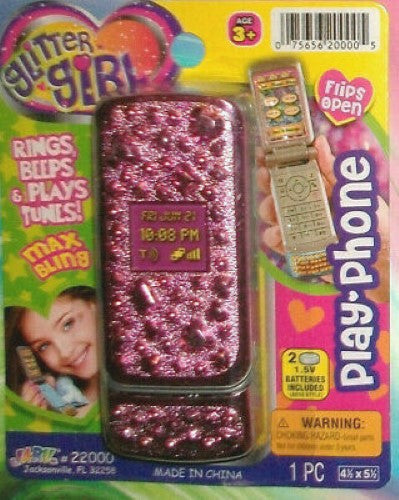Glitter Girl Play Phone - Phone Rings, Beeps and Plays Tunes - Fun gift for Girls