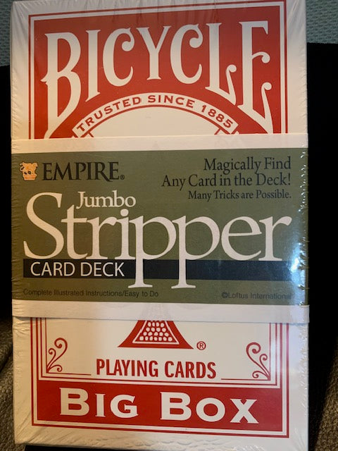 Jumbo Stripper Deck - Jumbo Bicycle Magic Trick Card Deck - Easy To Do!