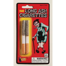 Load image into Gallery viewer, Fake Long Ash Cigarette - Jokes, Gags, Pranks - Pack of Two To Fool Your Friends!
