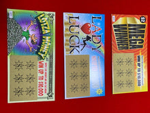 Load image into Gallery viewer, Fake Lottery Tickets - 3 Different Designs - Jokes, Gags - Lotto Tickets - Fool Them All!
