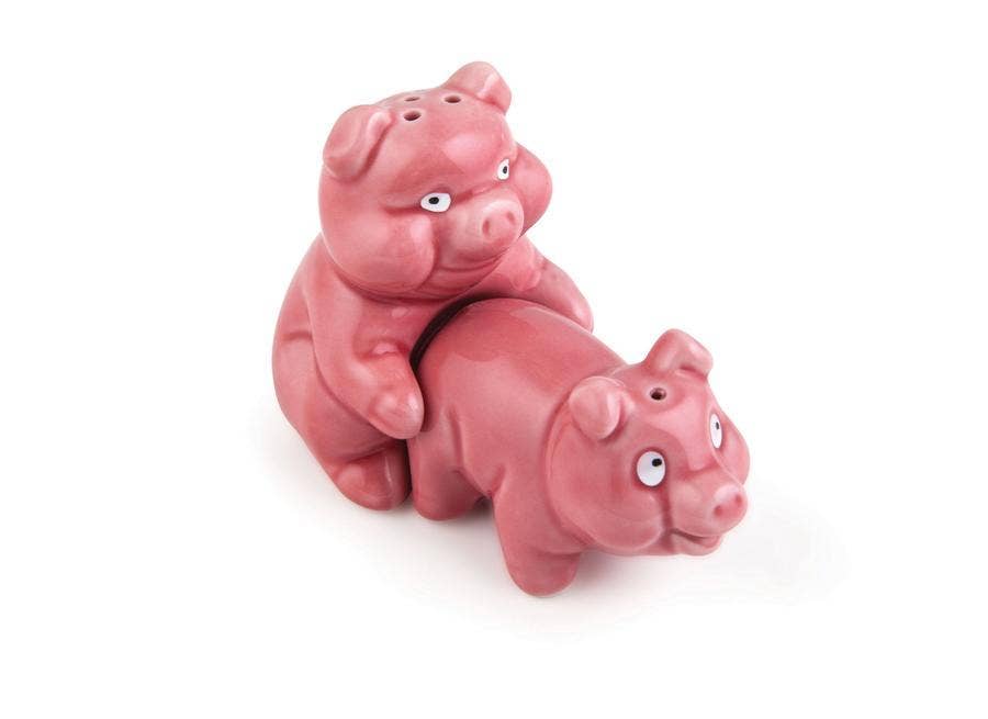 Naughty Pigs Salt and Pepper Shaker Set - These Guys Are Makin' Bacon!