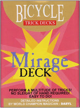 Load image into Gallery viewer, Mirage Magic Bicycle Card Deck - Poker Size Red or Blue Bicycle Playing Cards
