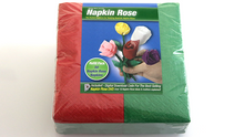 Load image into Gallery viewer, Napkin Rose Kit - Includes 50 Red/Green Napkins and Digital Download!
