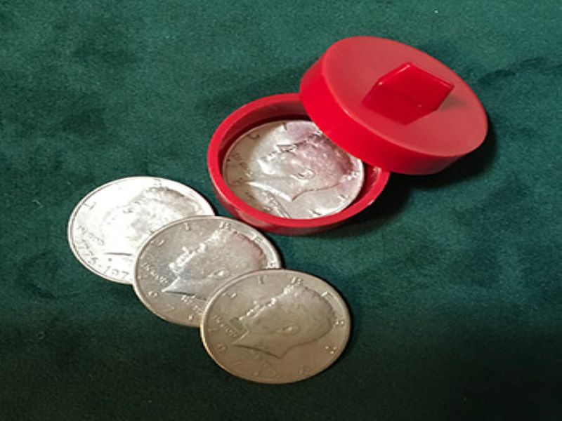Okito Coin Box - Plastic Version - Coins Appear, Vanish and Penetrate!