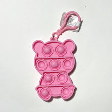 Load image into Gallery viewer, Bubble Pop Pink Bear Bag Clip - Anti-Stress Pop It Fidget Toy - Pop Bubble Pops!
