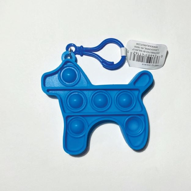 Bubble Pop Blue Dog Bag Clip - Anti-Stress Pop It Fidget Toy - Pop Bubble Pops!