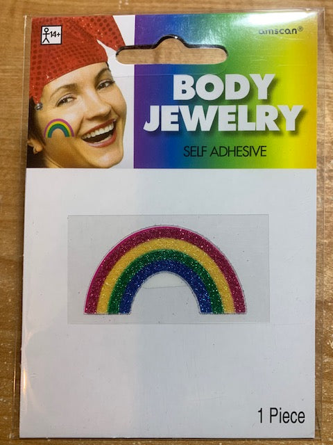 Rainbow Body Jewelry - Self Adhesive - Easy to Apply and Remove!