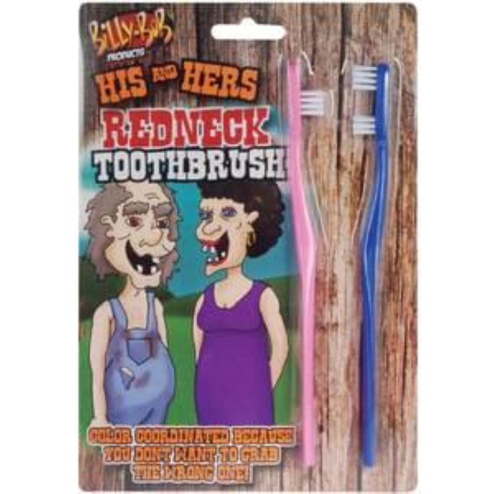 His and Hers Redneck Toothbrush - Pack of Two - What a Great gag!