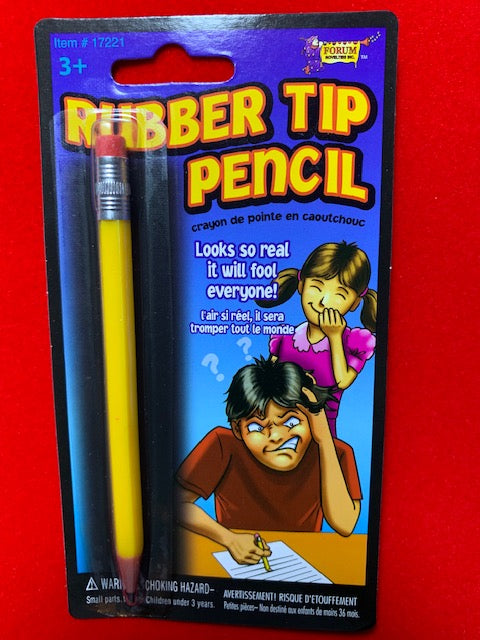 Trick Rubber Tip Pencil! - Joke, Gag and Pranks - Reusable! - Fool Your Friends!