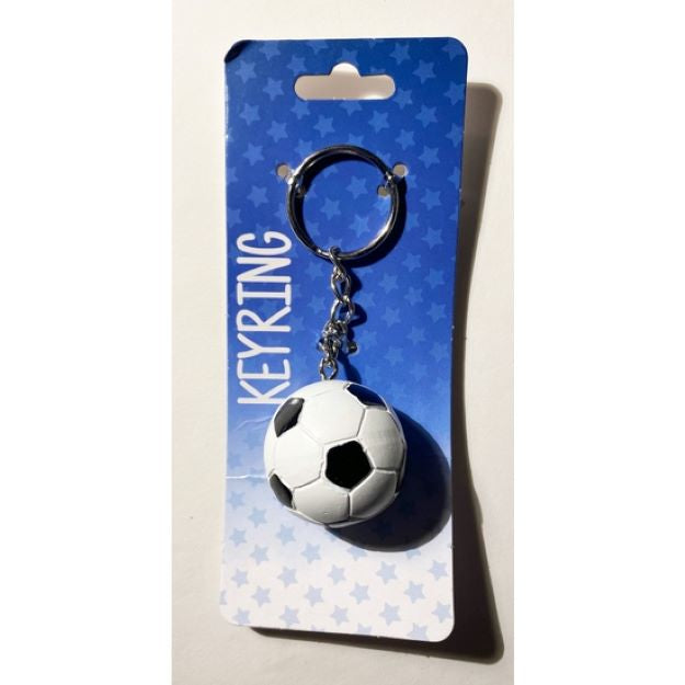 Soccer Ball Poly-Resin Keychain - Show Your Sport Pride!