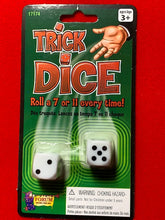 Load image into Gallery viewer, Trick Dice - Mis-Spotted Dice - Tricky Dice -- 7 or 11 White Gambling Dice
