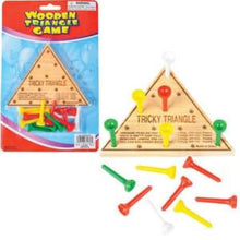 Load image into Gallery viewer, Wooden Triangle Peg Game - Game Includes Pegs and Instructions - Travel Game
